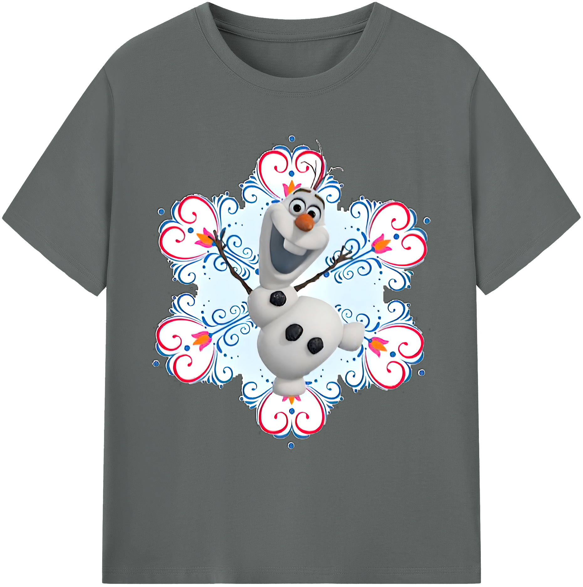（画像用） アナと雪の女王 アンナ エルサ Frozen Anna Elsa 綿100％ メンズ半袖Tシャツ｜肌触りやわらか＆通気性